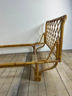 Pamono Vintage Bamboo and Rattan Bed, 1960s Best