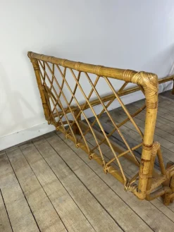 Pamono Vintage Bamboo and Rattan Bed, 1960s Best