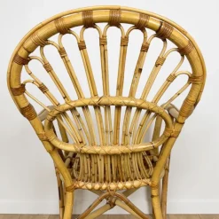 Pamono Vintage Bamboo and Rattan Armchair, 1950s Best