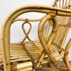 Pamono Vintage Bamboo and Rattan Armchair, 1950s Best