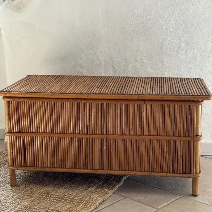 Pamono Vintage Bamboo Chest by Audoux Minnet, 1950s Hot