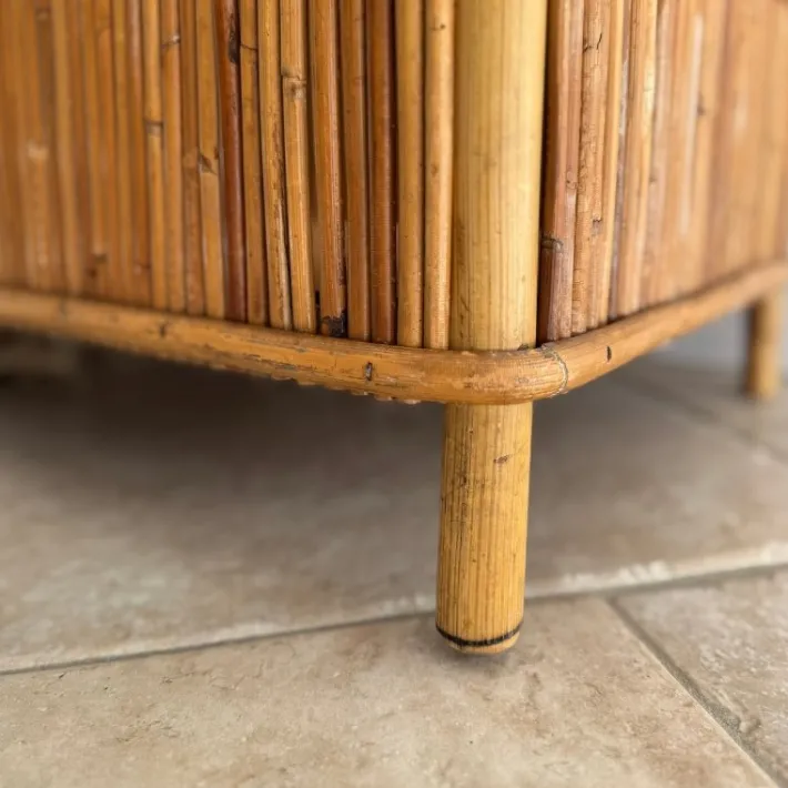 Pamono Vintage Bamboo Chest by Audoux Minnet, 1950s Hot