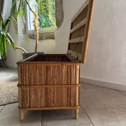 Pamono Vintage Bamboo Chest by Audoux Minnet, 1950s Hot