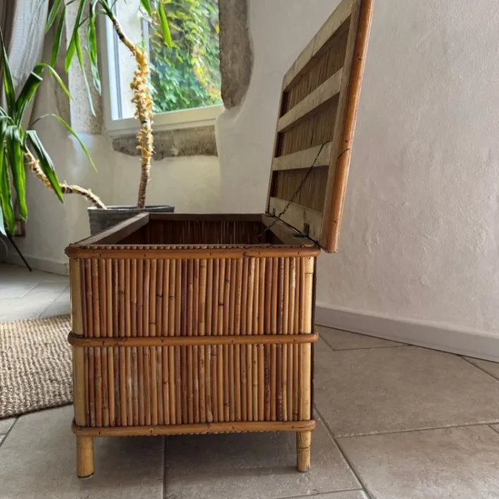 Pamono Vintage Bamboo Chest by Audoux Minnet, 1950s Hot