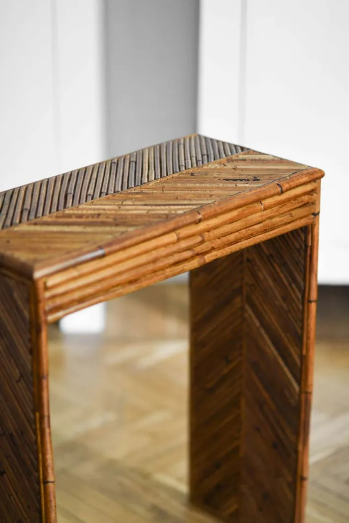 Pamono Vintage Bamboo Console Table Outlet