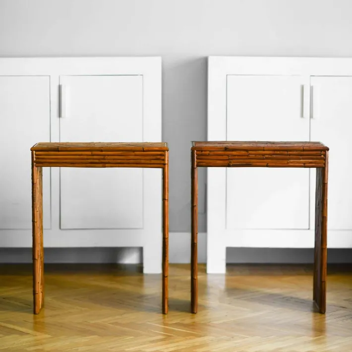 Pamono Vintage Bamboo Console Table Outlet