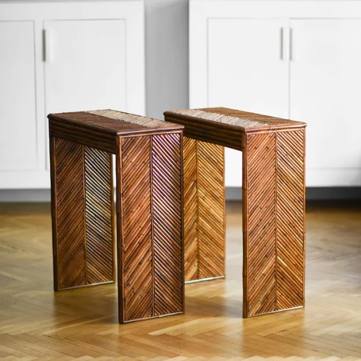 Pamono Vintage Bamboo Console Table Outlet