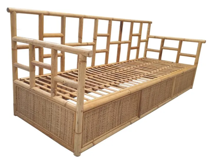 Pamono Vintage Bamboo Living Room Set from Vivai Del Sud, 1960s, Set of 3 Hot