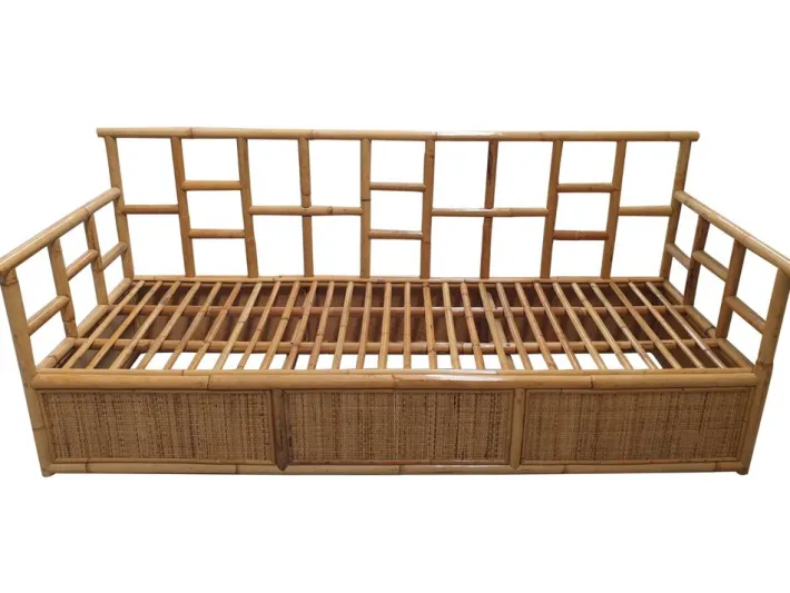 Pamono Vintage Bamboo Living Room Set from Vivai Del Sud, 1960s, Set of 3 Hot