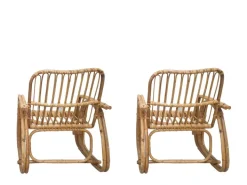 Pamono Vintage Bamboo Living Room Set from Vivai Del Sud, 1960s, Set of 3 Hot