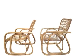 Pamono Vintage Bamboo Living Room Set from Vivai Del Sud, 1960s, Set of 3 Hot