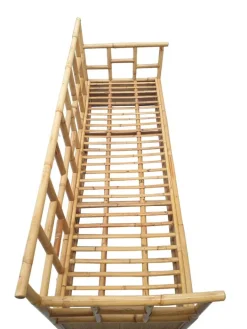 Pamono Vintage Bamboo Living Room Set from Vivai Del Sud, 1960s, Set of 3 Hot
