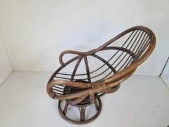 Pamono Vintage Bamboo Rattan Swivel Armchair, 1970s Clearance