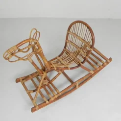 Pamono Vintage Bamboo Rocking Horse, 1960s Discount