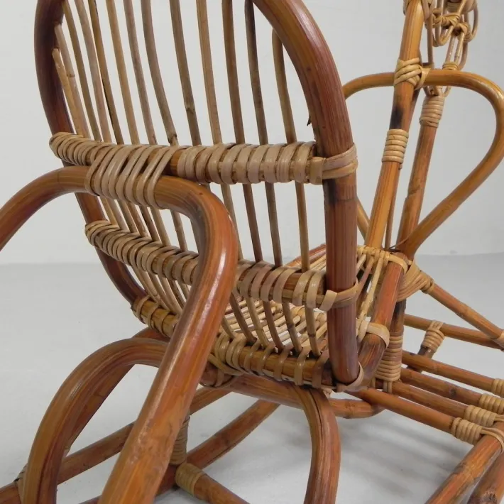 Pamono Vintage Bamboo Rocking Horse, 1960s Discount
