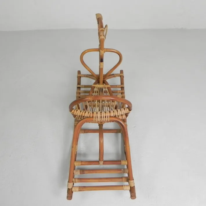 Pamono Vintage Bamboo Rocking Horse, 1960s Discount
