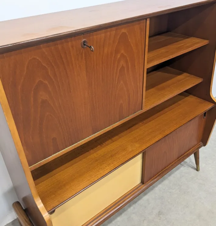 Pamono Vintage Bar Cabinet by Oswald Vermaercke, 1950s