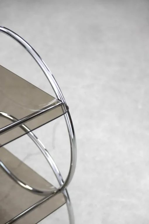Pamono Vintage Bar Cart Chrome & Smoked Glass from Ikea, 1970s Best