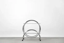 Pamono Vintage Bar Cart Chrome & Smoked Glass from Ikea, 1970s Best