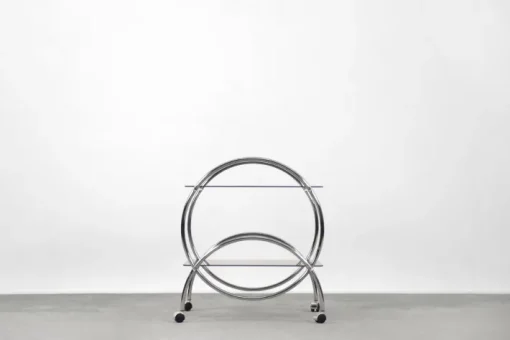 Pamono Vintage Bar Cart Chrome & Smoked Glass from Ikea, 1970s Best
