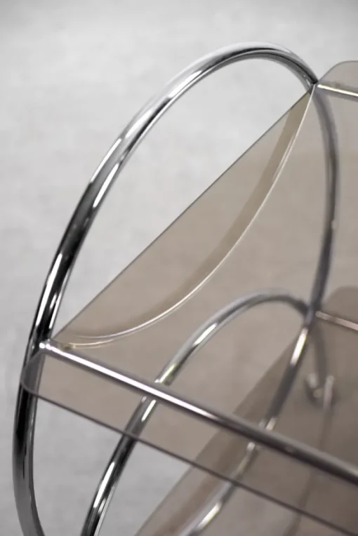 Pamono Vintage Bar Cart Chrome & Smoked Glass from Ikea, 1970s Best