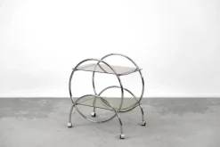Pamono Vintage Bar Cart Chrome & Smoked Glass from Ikea, 1970s Best