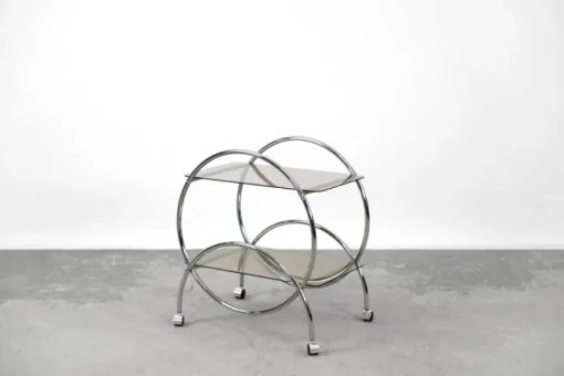 Pamono Vintage Bar Cart Chrome & Smoked Glass from Ikea, 1970s Best