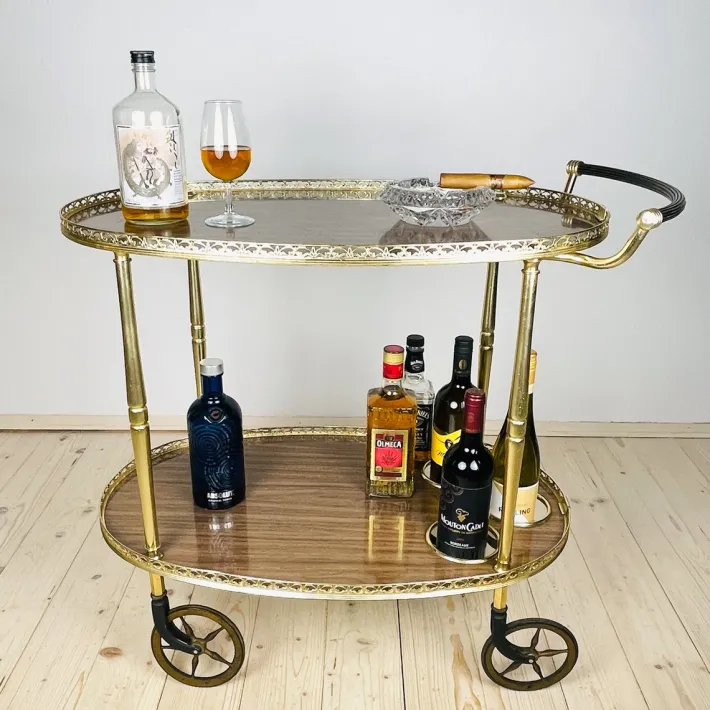 Pamono Vintage Bar Cart from M.B., Italy, 1960s Outlet
