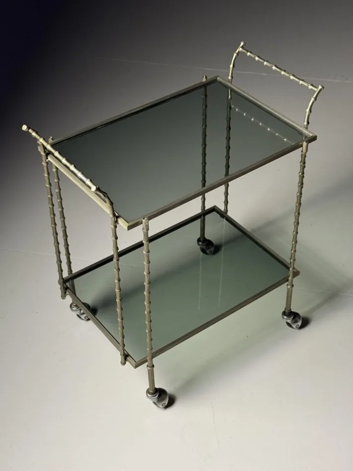 Pamono Vintage Bar Cart in Faux Bamboo, 1960s Hot