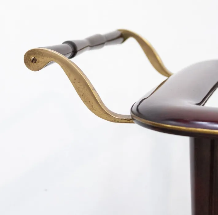 Pamono Vintage Bar Cart in Lacquered Wood and Brass, 1950s