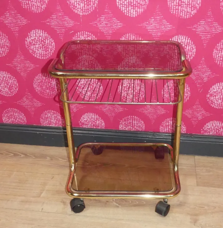 Pamono Vintage Bar Cart Table, 1970s New