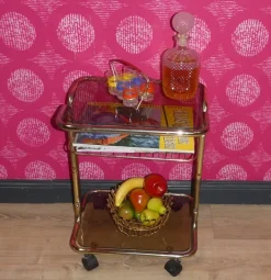 Pamono Vintage Bar Cart Table, 1970s New