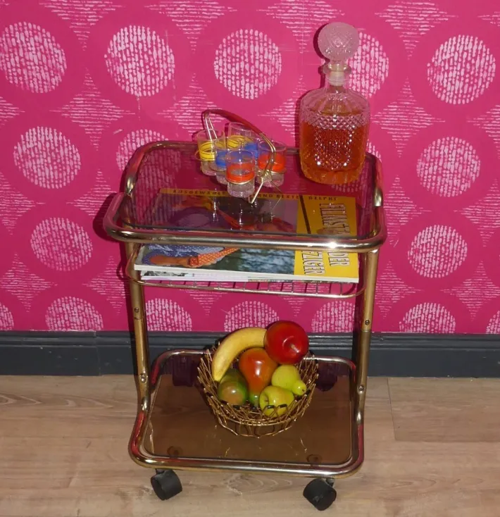 Pamono Vintage Bar Cart Table, 1970s New