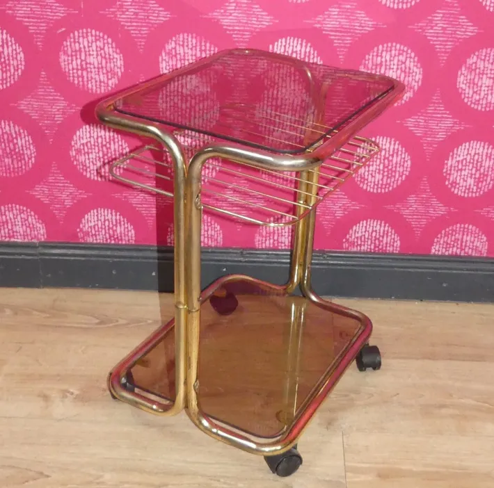 Pamono Vintage Bar Cart Table, 1970s New