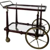 Pamono Vintage Bar Trolley in Lacquered Wood and Brass, 1950 Hot