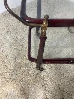 Pamono Vintage Bar Trolley in Lacquered Wood and Brass, 1950 Hot