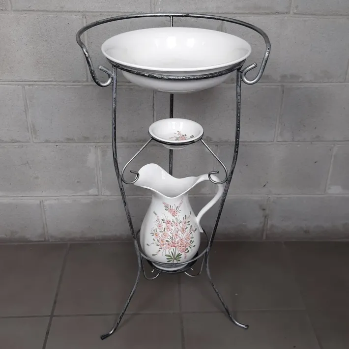 Pamono Vintage Basin with Pitcher, 1950s, Set of 2 Discount