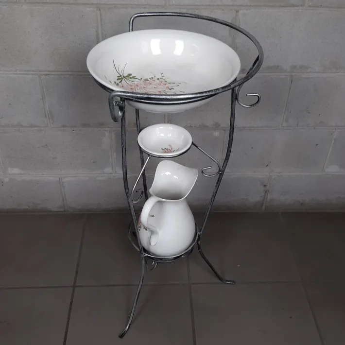 Pamono Vintage Basin with Pitcher, 1950s, Set of 2 Discount