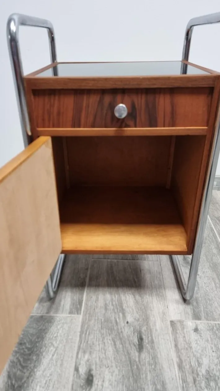 Pamono Vintage Bauhaus Chromed Nightstand New