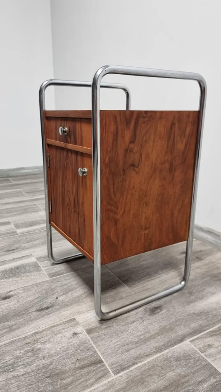 Pamono Vintage Bauhaus Chromed Nightstand New