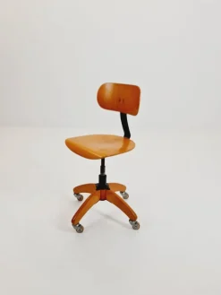 Pamono Vintage Bauhaus Swivel Office Chair in Wood by Böhler, 1940s Discount
