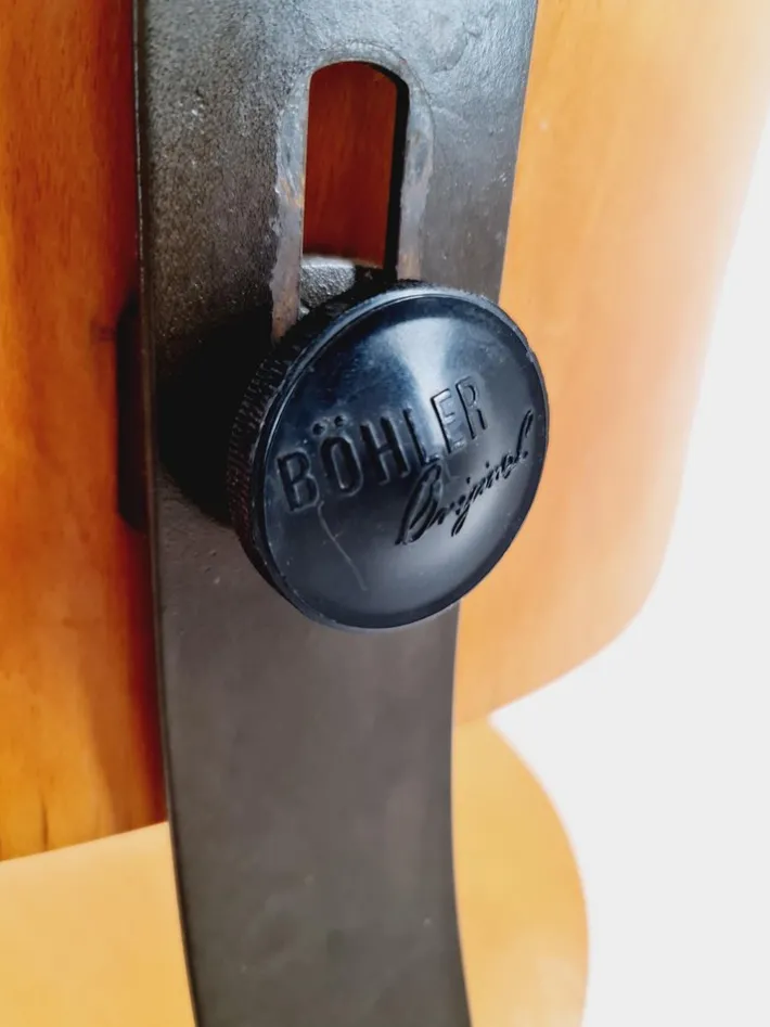 Pamono Vintage Bauhaus Swivel Office Chair in Wood by Böhler, 1940s Discount