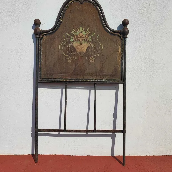 Pamono Vintage Bed Headboard and Footboard in Wrought Iron New