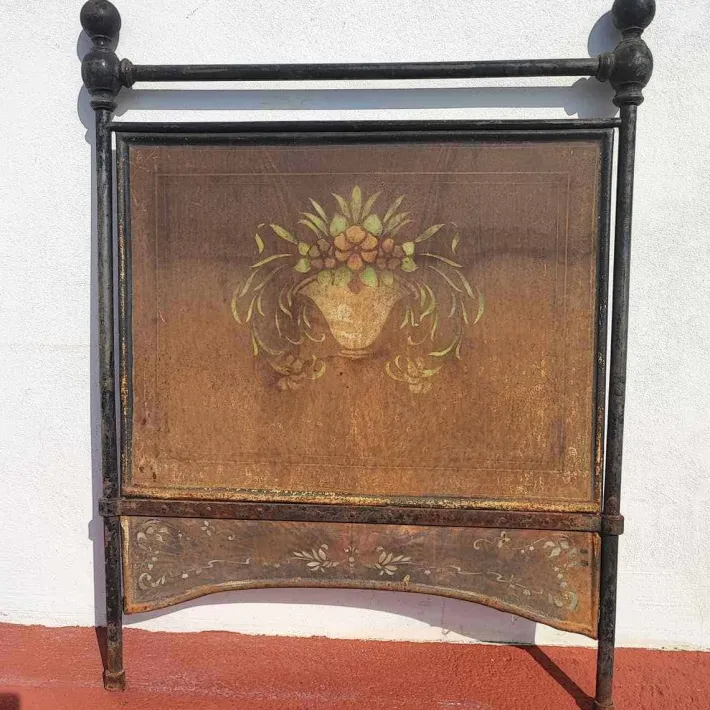 Pamono Vintage Bed Headboard and Footboard in Wrought Iron New