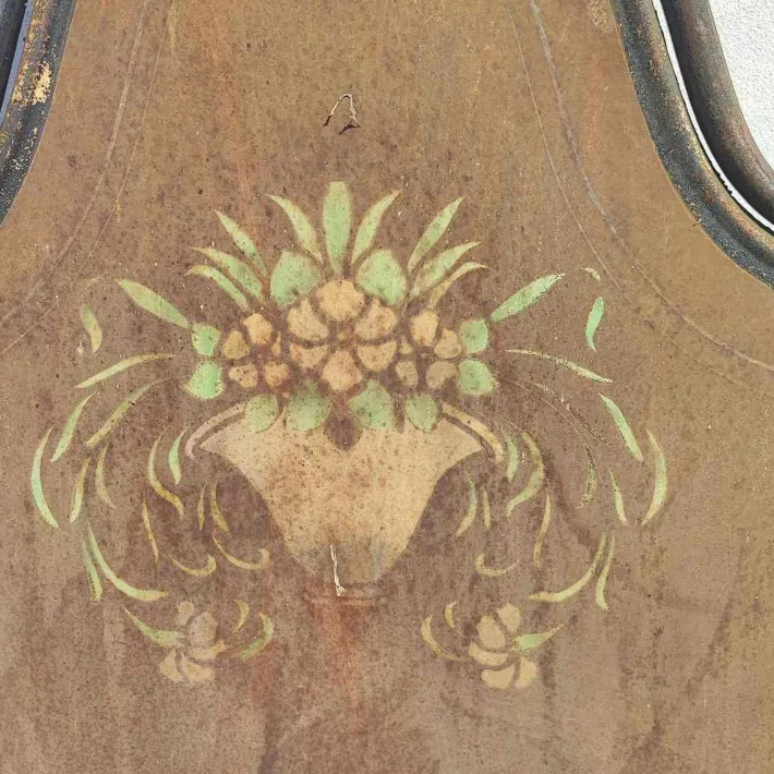 Pamono Vintage Bed Headboard and Footboard in Wrought Iron New