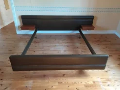 Pamono Vintage Bed in Teak & Skai by Roger Landault, 1960s Best