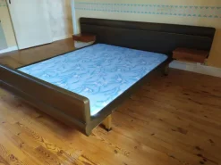 Pamono Vintage Bed in Teak & Skai by Roger Landault, 1960s Best