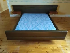 Pamono Vintage Bed in Teak & Skai by Roger Landault, 1960s Best