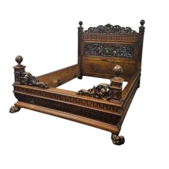 Pamono Vintage Bed in Wood Best