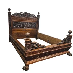 Pamono Vintage Bed in Wood Best